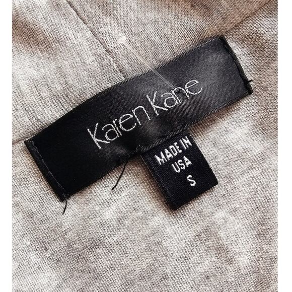 Karen Kane Women Open Front Stretch Waterfall Wrap Cardigan Sweater Size S Gray - Picture 4 of 5